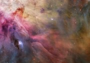 LL Ori and the Orion Nebula. Крупным планом космические облака и звездные ветры...