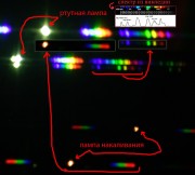 четко видны разные спектры: у ламп накаливания - сплошной,<br />у ртутных - полосчатый...)))) (сверху для масштаба спектр из викпедии)