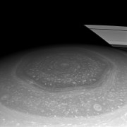 Saturn's North Polar Hexagon. (35 км на пиксель)
