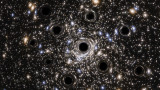 NGC 6397. Черные дыры в центре шарового скопления в представлении художника.